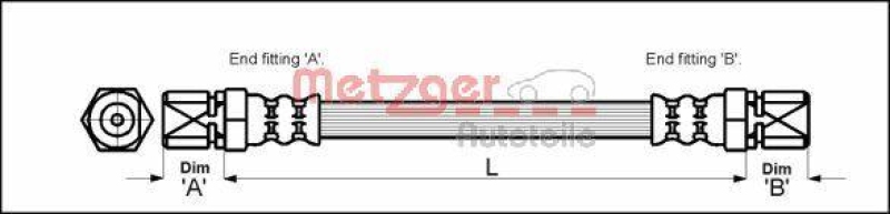 METZGER Bremsschlauch 4112109