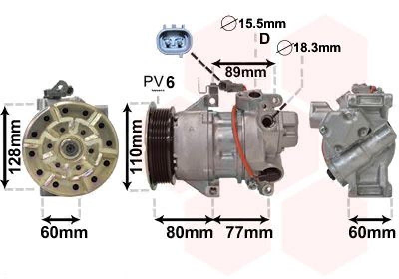 VAN WEZEL Kompressor, Klimaanlage 5300K626