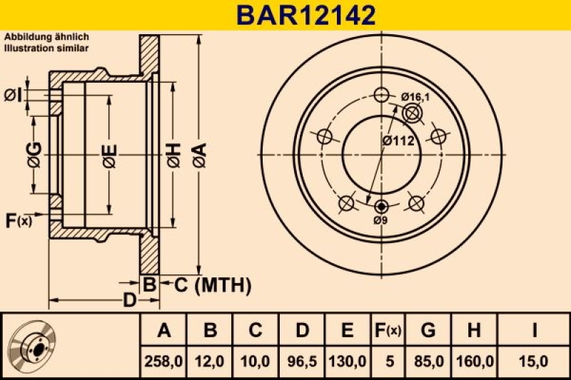 2x BARUM Bremsscheibe