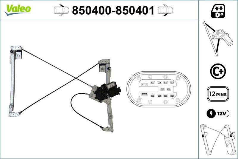 Valeo Fensterheber vorne links elektr. passend f&uuml;r Seat Ibiza 3 1.2 1.4 ...