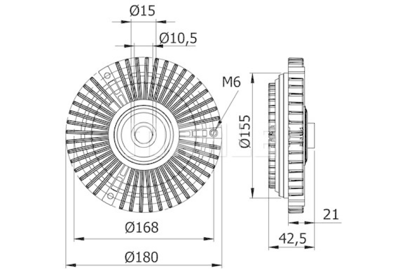 MAHLE Clutch, radiator fan BEHR