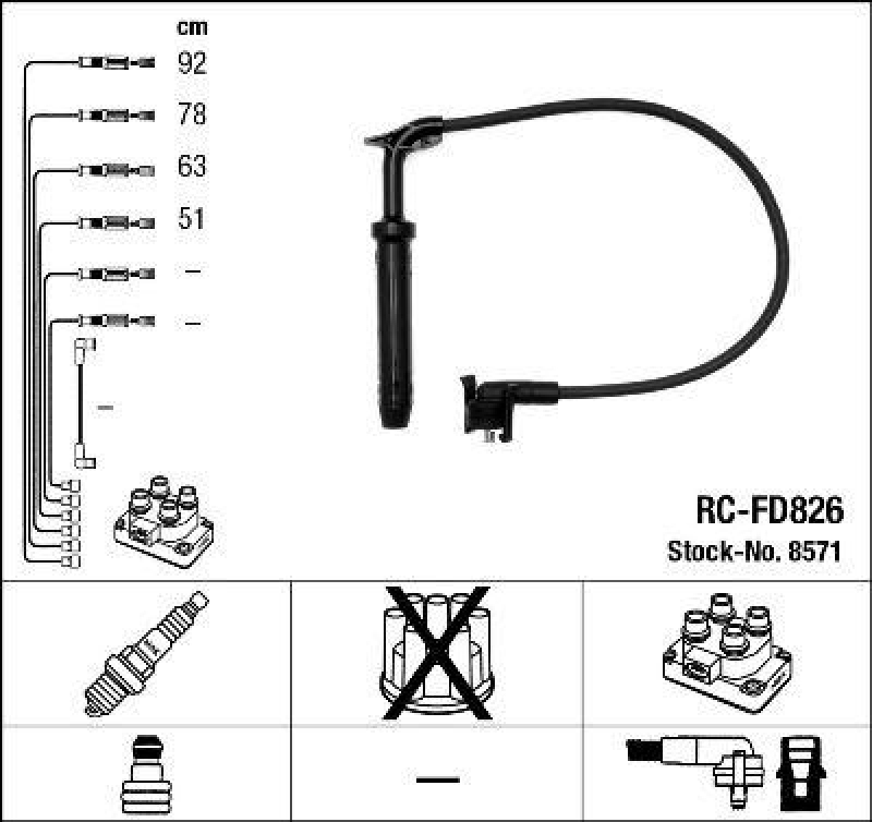 NGK Ignition Cable Kit