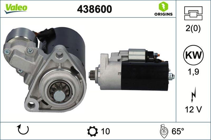 VALEO Starter VALEO ORIGINS - NEW O.E. TECHNOLOGIE 438600