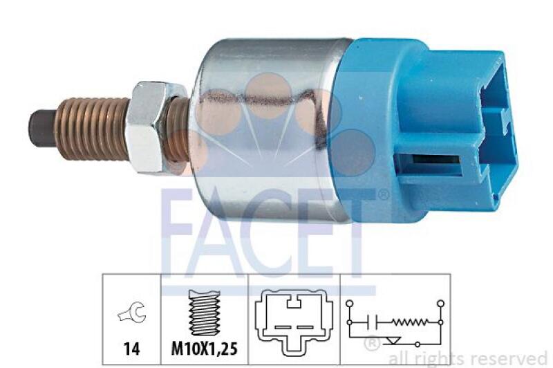 FACET Brake Light Switch Made in Italy - OE Equivalent