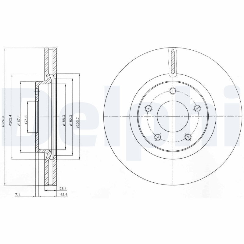 2x DELPHI Bremsscheibe