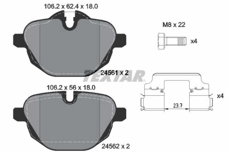 TEXTAR Brake Pad Set, disc brake epad