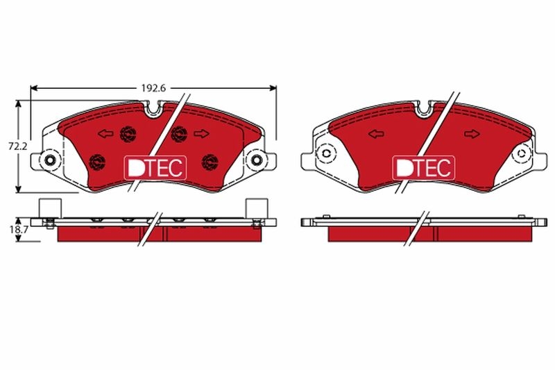 TRW Bremsbelagsatz, Scheibenbremse DTEC COTEC