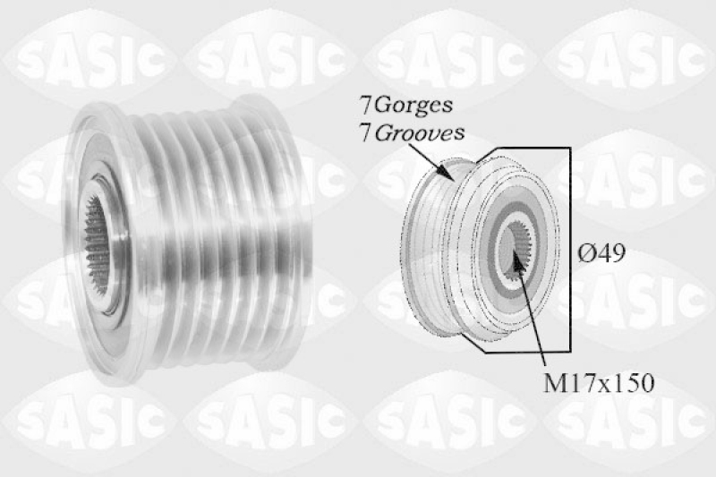 SASIC Alternator Freewheel Clutch