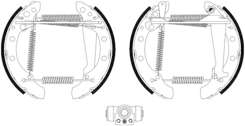 HELLA Bremsbackensatz Shoe Kit Pro 8DB 355 022-771