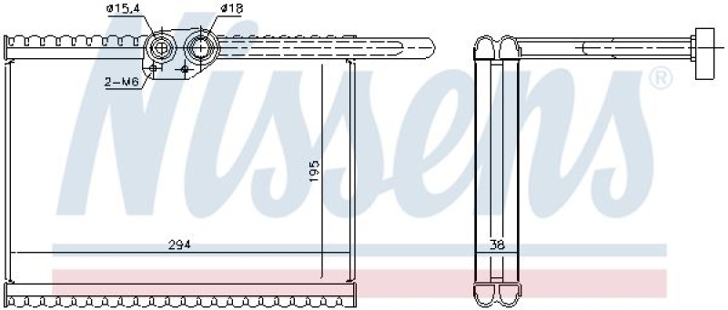 NISSENS Evaporator, air conditioning