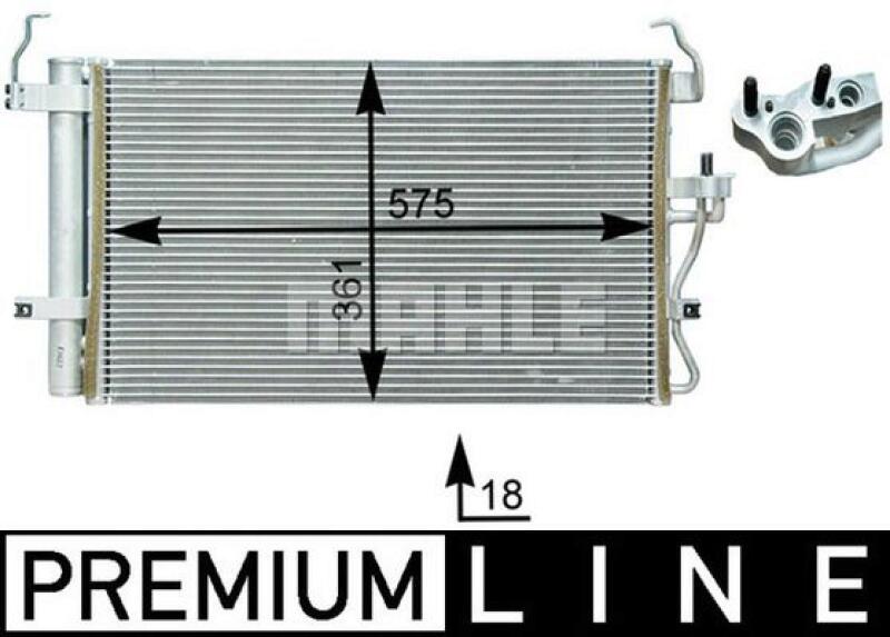 MAHLE Kondensator, Klimaanlage BEHR *** PREMIUM LINE ***