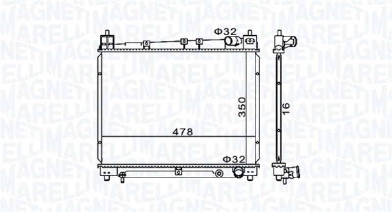 MAGNETI MARELLI Kühler, Motorkühlung