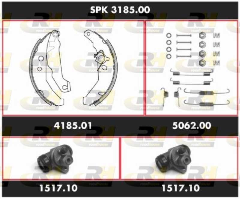 ROADHOUSE Brake Kit, drum brake Super Precision Kit