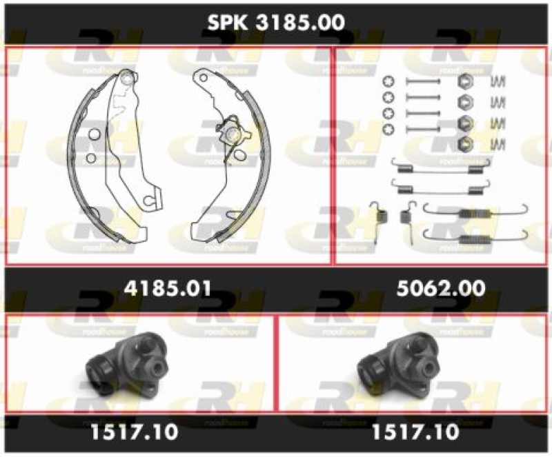 ROADHOUSE Brake Kit, drum brake Super Precision Kit