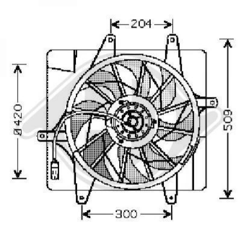 DIEDERICHS Fan, radiator