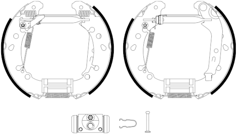 HELLA Brake Shoe Set Shoe Kit Pro
