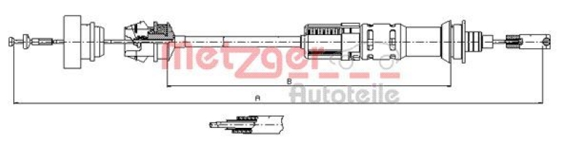 METZGER Cable Pull, clutch control