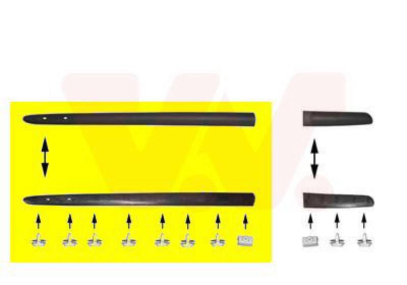 VAN WEZEL Trim/Protective Strip, door