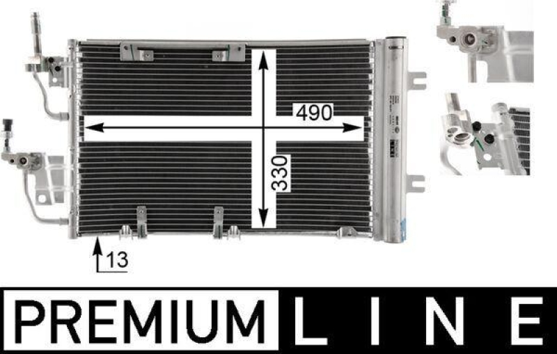 MAHLE Kondensator, Klimaanlage BEHR *** PREMIUM LINE ***