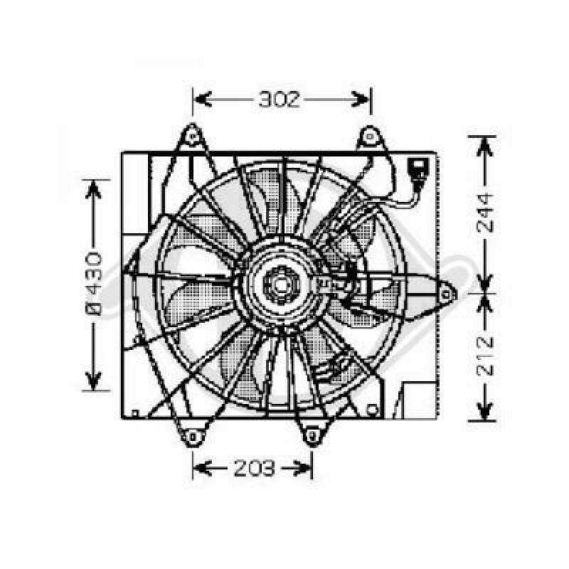 DIEDERICHS Fan, radiator