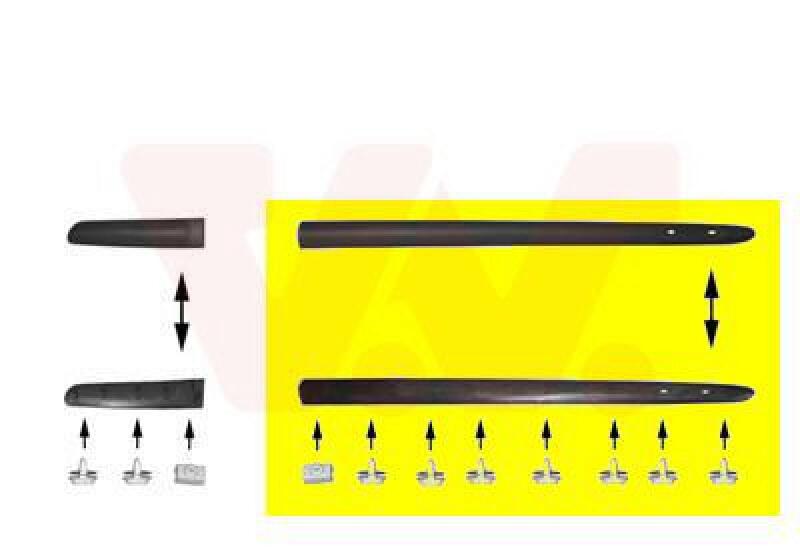 VAN WEZEL Trim/Protective Strip, door