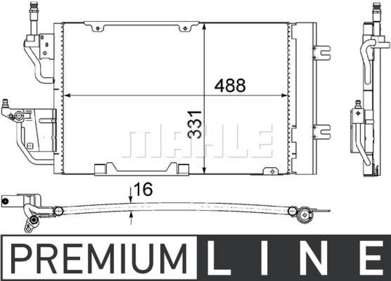 MAHLE Condenser, air conditioning BEHR