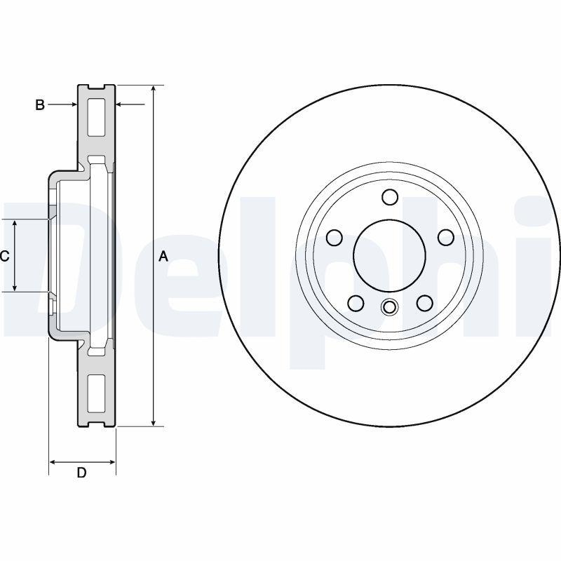 2x DELPHI Bremsscheibe BG9155C