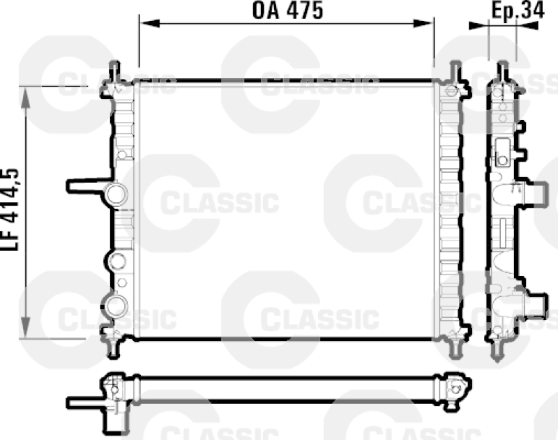 VALEO Kühler, Motorkühlung VALEO CLASSIC