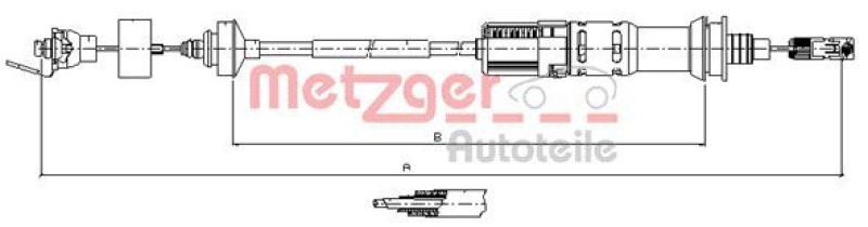 METZGER Cable Pull, clutch control