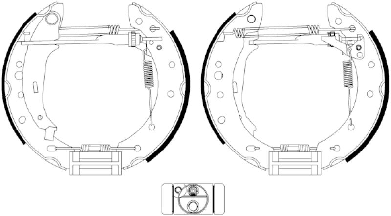 HELLA Brake Shoe Set Shoe Kit Pro