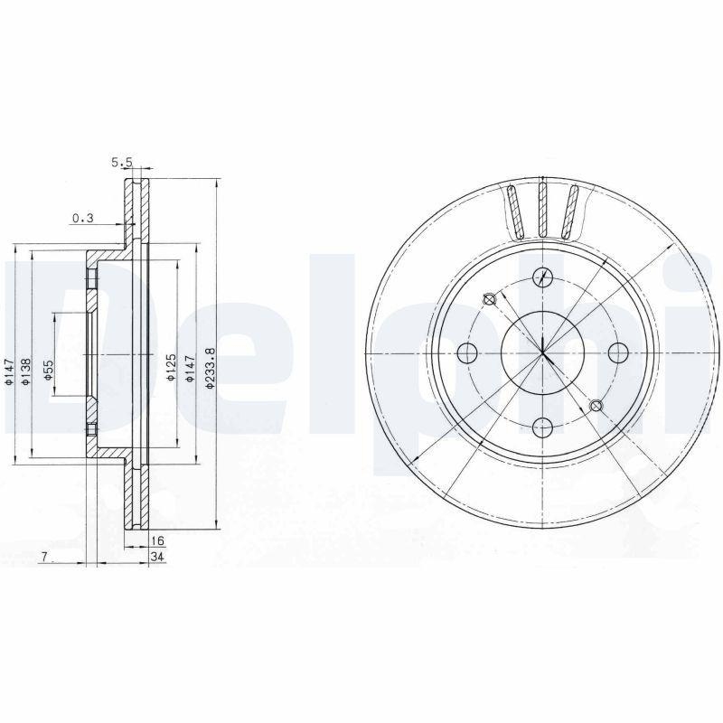 2x DELPHI Bremsscheibe