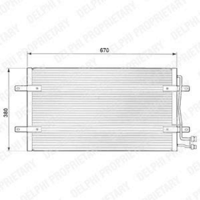 DELPHI Condenser, air conditioning