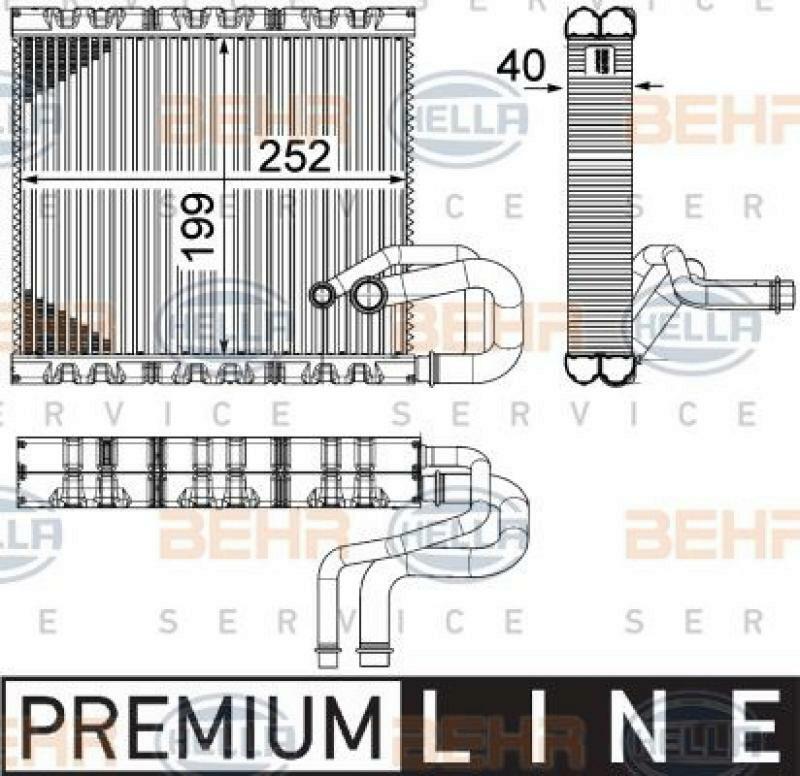 HELLA Evaporator, air conditioning BEHR HELLA SERVICE *** PREMIUM LINE ***