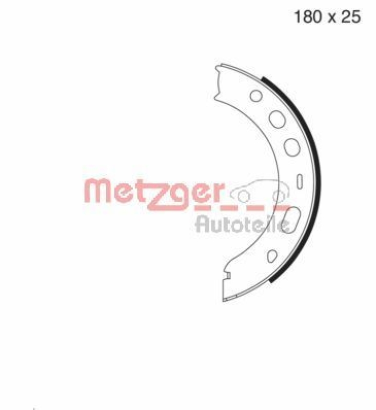 METZGER Brake Shoe Set, parking brake