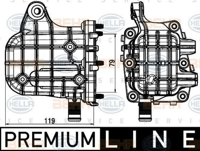 HELLA Cooler, exhaust gas recirculation BEHR HELLA SERVICE *** PREMIUM LINE ***