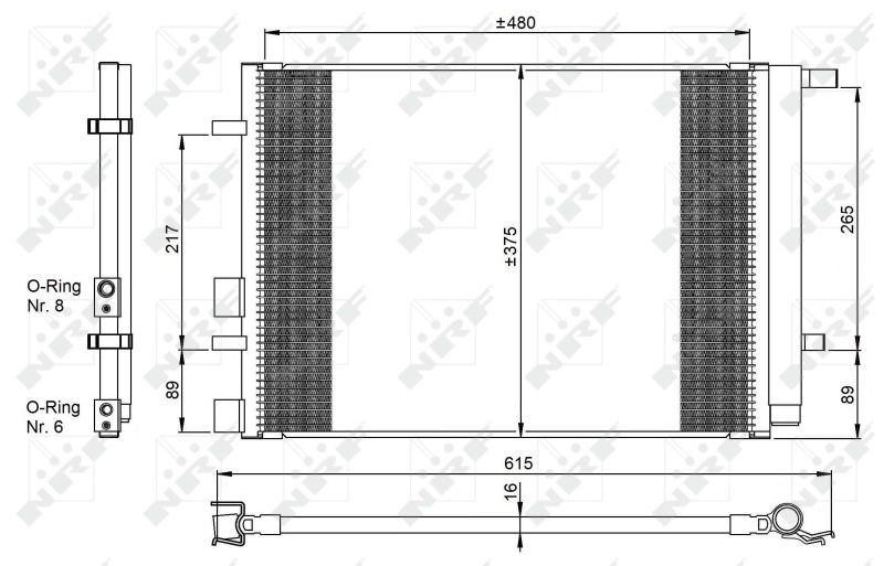 NRF Kondensator, Klimaanlage EASY FIT 350095