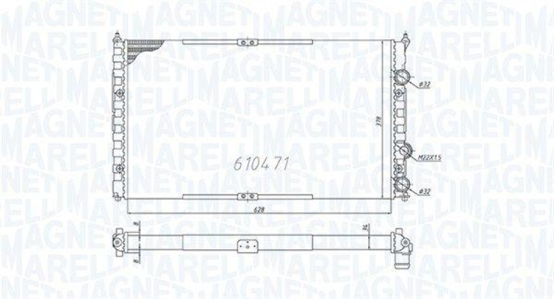 MAGNETI MARELLI Radiator, engine cooling