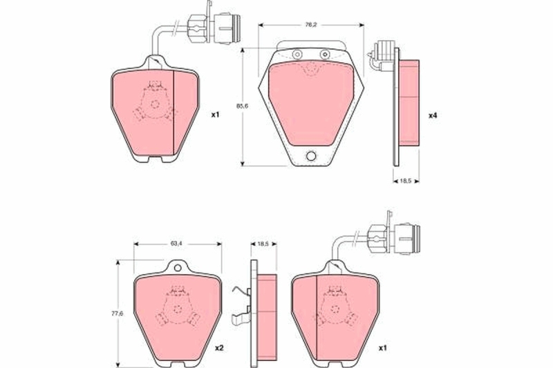 TRW Brake Pad Set, disc brake