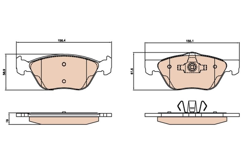 TRW Bremsbelagsatz, Scheibenbremse GDB2067