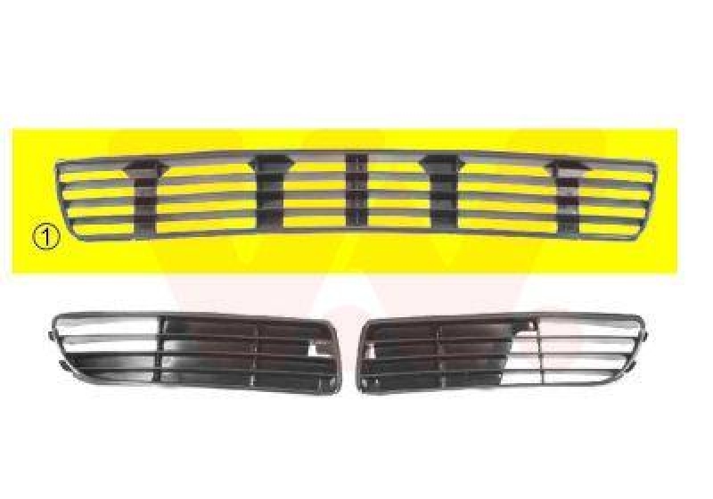 VAN WEZEL Ventilation Grille, bumper ** Equipart **