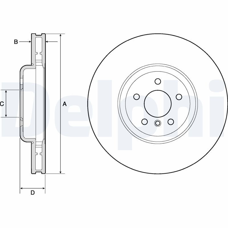2x DELPHI Bremsscheibe BG9161C