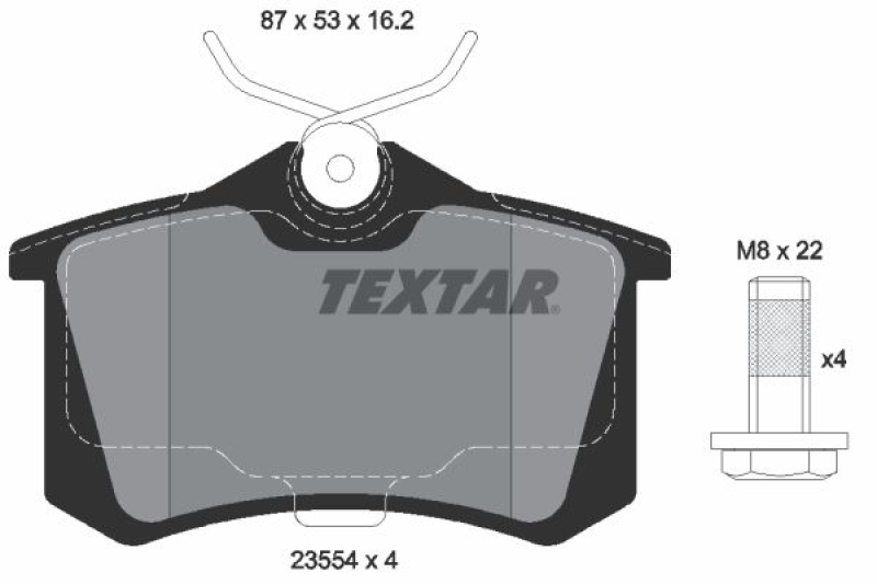 TEXTAR Brake Pad Set, disc brake