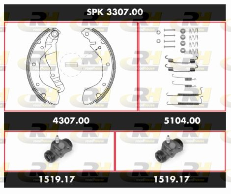 ROADHOUSE Brake Kit, drum brake Super Precision Kit