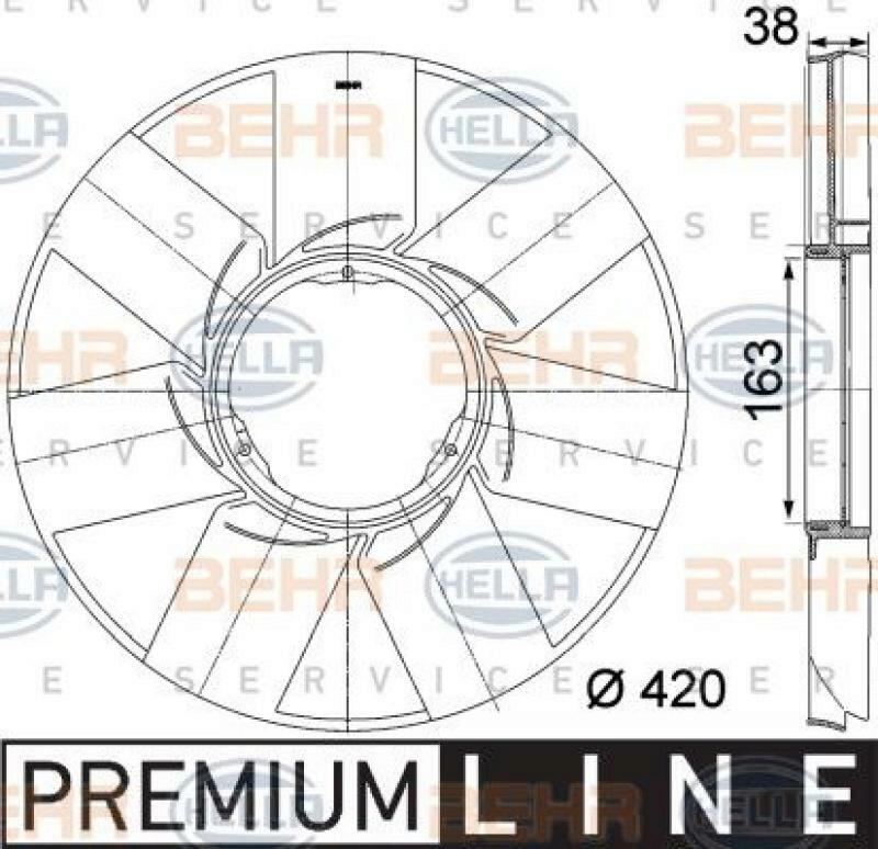 HELLA Lüfterrad, Motorkühlung BEHR HELLA SERVICE *** PREMIUM LINE ***