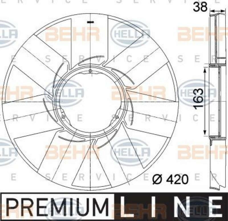 HELLA Lüfterrad, Motorkühlung BEHR HELLA SERVICE *** PREMIUM LINE ***