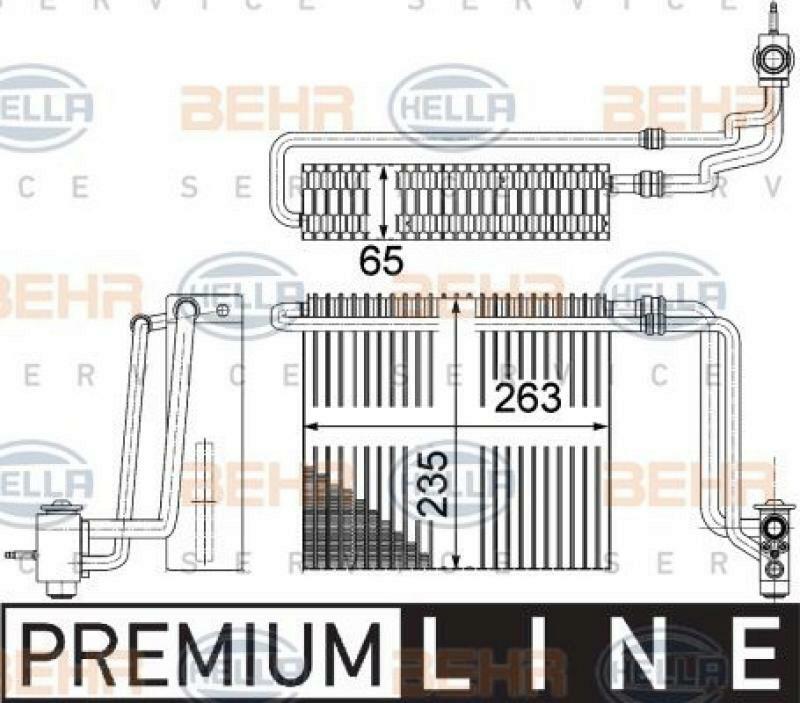 HELLA Evaporator, air conditioning BEHR HELLA SERVICE *** PREMIUM LINE ***