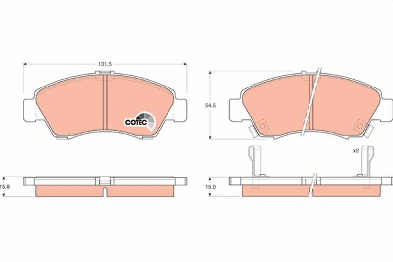 TRW Brake Pad Set, disc brake COTEC