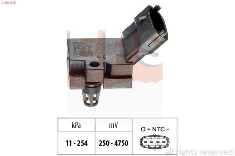 EPS Luftdrucksensor, Höhenanpassung Made in Italy - OE Equivalent