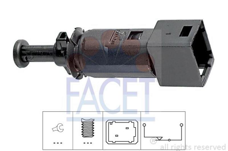 FACET Brake Light Switch Made in Italy - OE Equivalent