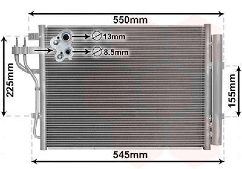 VAN WEZEL Condenser, air conditioning